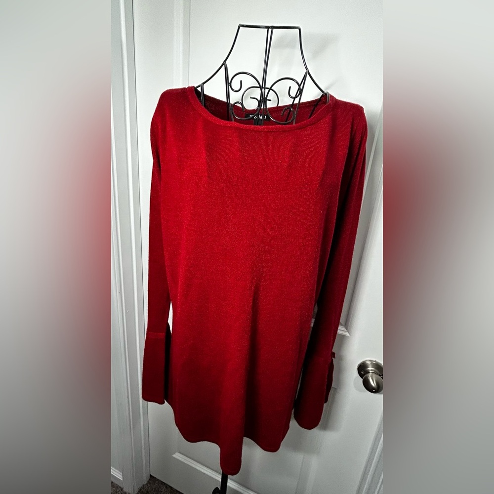 Roz & Ali Vibrant Red‎ Knit Top